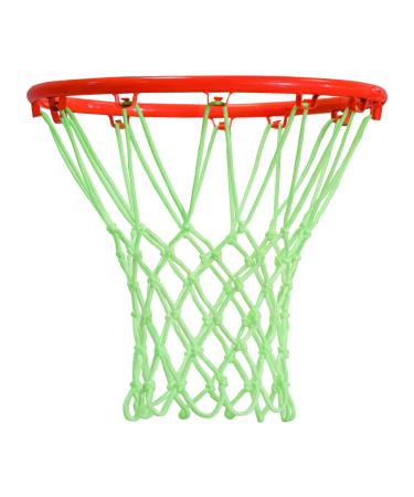 Mr Warm Basketball Net Outdoor, 2023 Upgrade Glow in The Dark Basketball Net, All Weather Anti Whip Nightlight Luminous Basketball Net Replacement -12 Loops (Fluorescent Green)