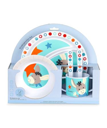 Buy Sterntaler Emmi Gift Set - Velcro & Gripping Figure for 0+ Months | Light Blue & Multicolored Dish Set Bundle - Bowl Plate & Cup - Buy Online on GoSupps.com