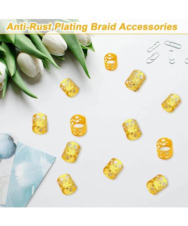 Cipszoely 50 Pieces Gold Hair Cuffs Girls Gold Hair Accessories Aluminum Dread Locks Anti-Rust Plating Braid Accessories Hair Jewelry Rings Clips Dreadlocks Accessories for Hiphop Fans - Buy Online on GoSupps.com