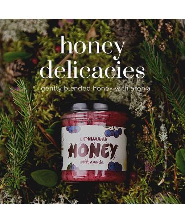 Pure raw honey with organic wild flower chokeberry 100% natural 170g unfiltered unheated from bees fed sugar free with strong - Buy Online on GoSupps.com