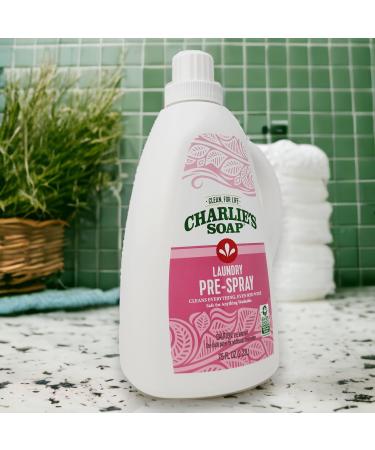 Charlie's Soap Laundry Pre-Spray Stain Remover Refill 75oz - Natural Eco-Friendly Laundry Pretreat for Tough Stains - International Shipping Available - Buy Online on GoSupps.com