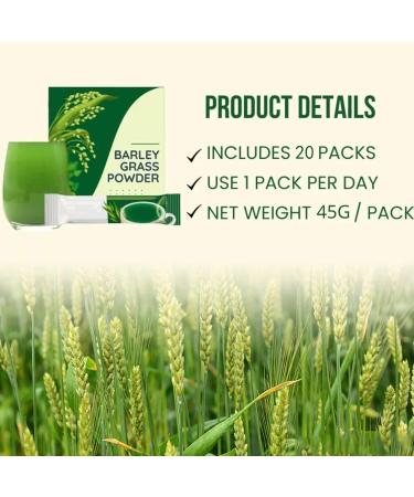 NAVETA Barley Grass Powder 100% Pure & Organic 1Box/20Bags Naveta Pure Organic Barley All Nature Naveta Organic Barley Grass Powder for Women and Men (3Boxs) - Buy Online on GoSupps.com