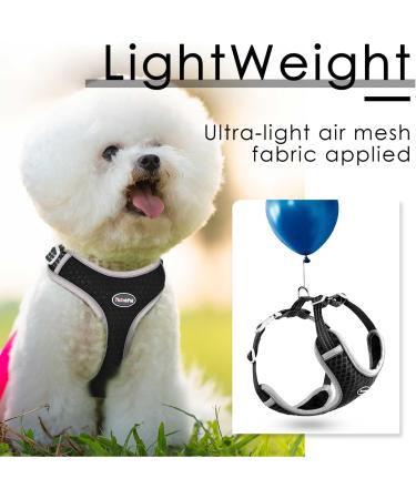 Thinkpet No-Pull Dog Harness - Breathable & Adjustable Soft Chest Harness for Small Medium & Large Dogs - Safe Control & Reflective Safety - Black (1 Pack) - Buy Online on GoSupps.com