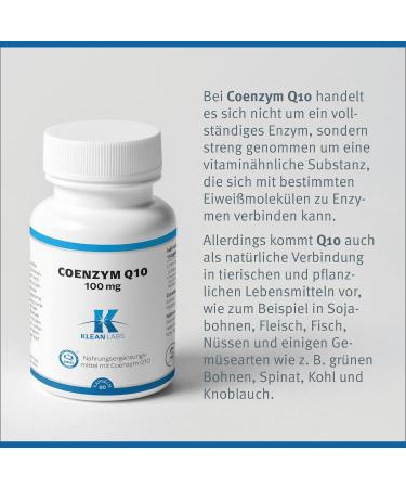 Klean Labs Coenzyme Q10 100mg - Vegan Non-GMO 60 Capsules - Pure & Potent Supplement - Buy Online on GoSupps.com