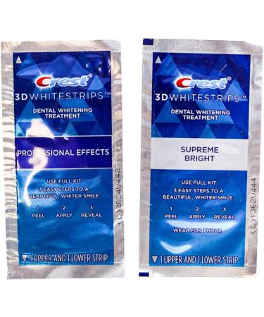 Crest 3D Whitestrips Professional Effects + Supreme Bright Boost | At-Home Teeth Whitening Kit - 27 Treatments Up to 26 Levels Whiter - International Shipping Available - Buy Online on GoSupps.com