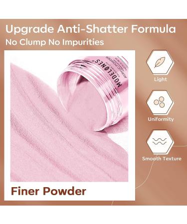 Modelones Acrylic Powder & Glitter Set - 10 Colors Pink Nude Red Brown with Chunky Glitter for 3D Carving Valentines Nail Art - French Nail Extension Kit - Gifts for Women | B1-Daily Collection - Buy Online on GoSupps.com