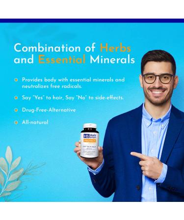 Natural DHT Blocker for Hair Growth - Plant-Based Hair Loss Prevention Pills for Men & Women, 60 Tablets - Buy Online on GoSupps.com