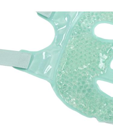 Heat Ice Face Cover | Flexible Cooling Gel Mask for Swelling Relief - Soft & Safe (Light Green) | International Shipping Available - Buy Online on GoSupps.com
