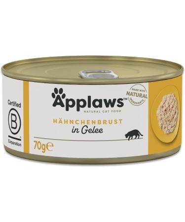 Buy Applaws Natural Chicken Breast in Jelly Wet Cat Food for Adult Cats - 24 x 70g Cans | High-Quality Grain-Free Nutrition for Cats - Buy Online on GoSupps.com