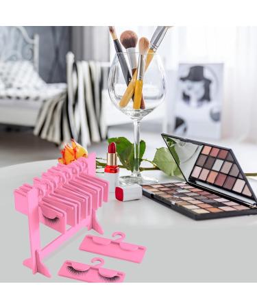 Mini Acrylic Eyelash Holder Rack with 10 Hangers - Stylish Lash Organizer Stand for Women - Funny False Eyelash Display - Buy Online on GoSupps.com