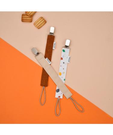 Buy Handmade 100% Cotton Baby Pacifier Straps - Durable & Colorful 3-Pack Holder - Buy Online on GoSupps.com