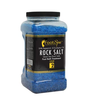 FOOTSPA - Detox Foot Soak Pedicure and Bath Salt  128 Oz - Made with Dead Sea Salts  Eucalyptus and Peppermint Oil - Hydrates  Softens and Moisturizes