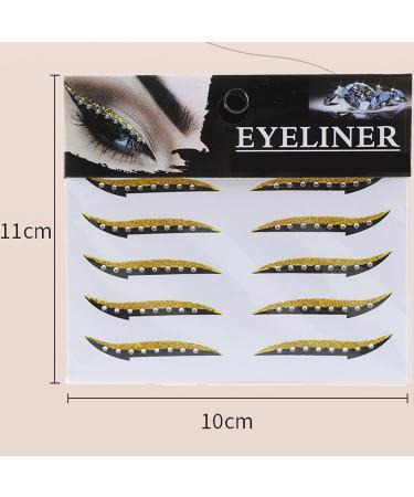Crystal Crease Eyeliner Sticker Bling Crystal Eyeliner Sticker Reusable Eyeliner and Eyelash Stickers Eye Stickers Makeup Stickers Colorful Eyelid Tape for Party (A) - Buy Online on GoSupps.com