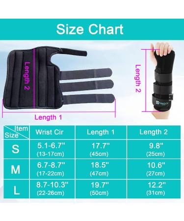 Adjustable Night Time Forearm Immobilizer Brace Splint for Carpal Tunnel - Right Hand Small/Medium (25cm) - Buy Online on GoSupps.com