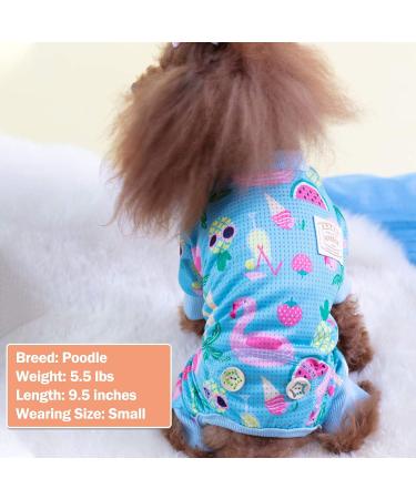 KYEESE Lightweight Dog Pajamas for Medium Dogs - Breathable Summer Onesie Jumpsuit - Flamingo Print - X-Large - Buy Online on GoSupps.com