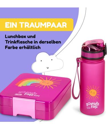 Schmatzfatz 400ml Children s Drinking Bottle - Leak-Proof BPA-Free Flavor-Neutral with Fruit Insert - Perfect for School & Kindergarten - Purple Sun Design - Buy Online on GoSupps.com