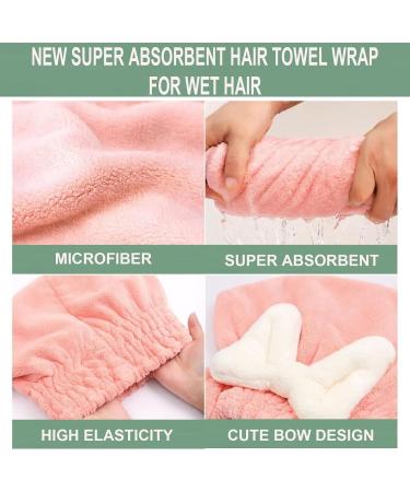 Super Absorbent Microfiber Hair Towel Wrap - 2Pcs Wet Hair Turban for Women - Bow Knot Design - Fast International Shipping - Buy Online on GoSupps.com