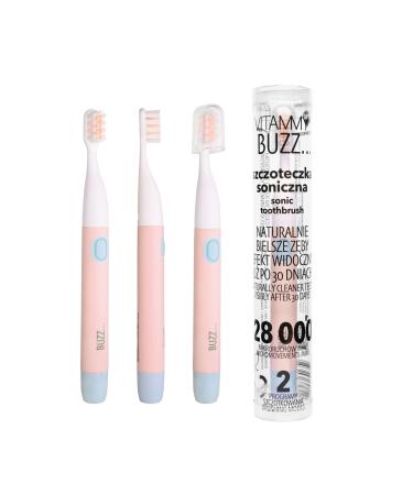 VITAMMY Buzz Universal handy sonic toothbrush with 28 000 movements 2 brushing programs pink