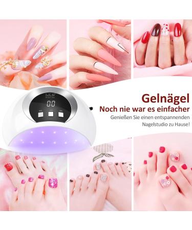 Buy LKE 54W UV Nail Lamp - Portable LED Nail Dryer with LCD Display 3 Timers & USB Charging for Gel Nails - Buy Online on GoSupps.com