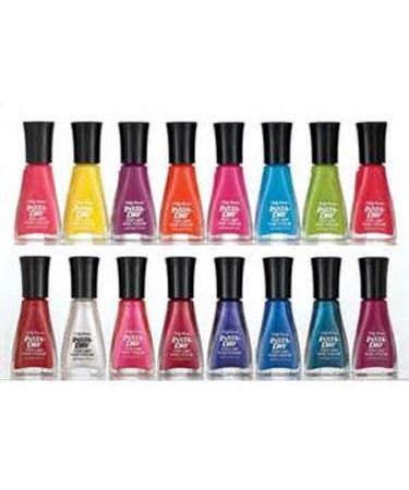 Lot of 7 Insta-dri Sally Hansen Finger Nail Polish No Repeat Colors FAST DRY FINGERNAIL POLISH