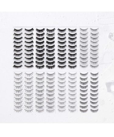Lurrose 160 Pairs Natural False Eyelashes Set - Professional Long Fake Eyelashes Pack | 8 Styles for Stunning Makeup - Buy Online on GoSupps.com