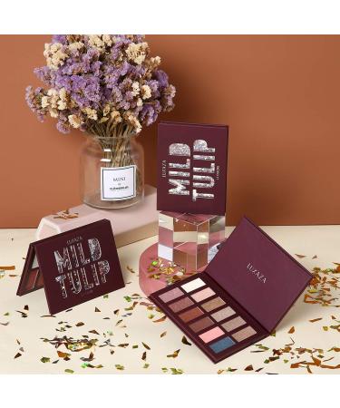LUXAZA Neutral Nudes Eyeshadow Palette - Brown Metallic Warm Bronze Copper Shimmer Satin Shades - Buy Online on GoSupps.com