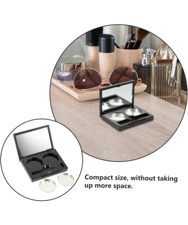 DOITOOL 12 Sets Double Box Eye Shadow Box Highlighter Refillable Tin Jar Empty Eye Shadow Case Travel Sample - Buy Online on GoSupps.com