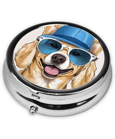 Buy Cute French Bulldog Mini Round Pill Box - 3 Compartment Travel Pill Organizer | Portable Medicine Case for Home & Office - Buy Online on GoSupps.com