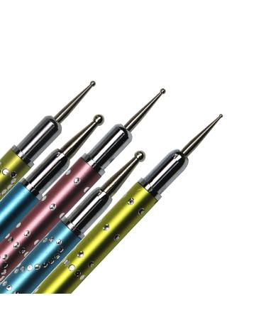 5 Pcs Nail Art Tools - Point Drill & Embossing Pens for DIY Manicure | International Shipping Available - Buy Online on GoSupps.com