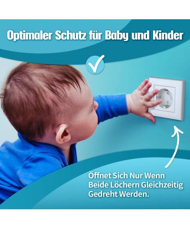 Septeteamay 30 PCs Child Protection Sockets - Safe Socket Locks with 3M Adhesive for Baby Safety - White - Buy Online on GoSupps.com