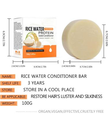 Barre de Shampooing l'eau de Riz Solide pour la Croissance et le Renforcement des Cheveux - Buy Online on GoSupps.com