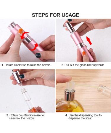 SONGQEE 8ml Travel Perfume Atomiser Refillable 4pcs Mini Refillable Perfume Bottle Aftershave Spray Bottle Upgraded Perfume Atomizer Perfume Pod and Refill Pump for Outdoor Traveling Black/Silver/Blue/Pink - Buy Online on GoSupps.com