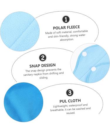 Buy Solustrie Washable Reusable Bandage Pads - 6stk Women's Polarfleece Menstrual Pads & Accessories for Ultimate Comfort - Buy Online on GoSupps.com