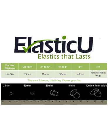 Premium Clear Polybands Pack of 70 - STRONG & REUSABLE Hair Elastics by ElasticU - Buy Online on GoSupps.com