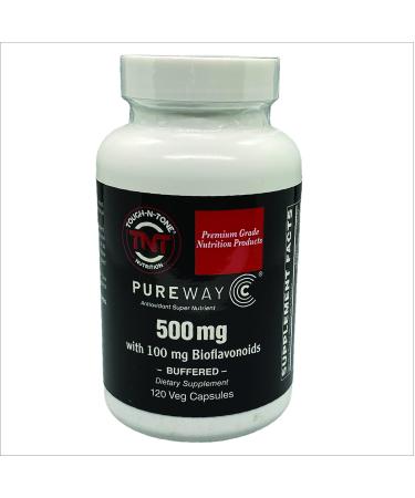 TOUGH-N-TONE Premium Grade Vitamin C 500mg of Essential Vitamin C from Branded PureWay-C in a Vegetarian Capsule.