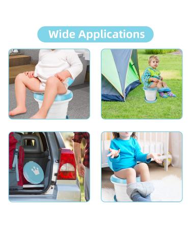 INSOUR 2 in 1 Portable Potty for Toddler Travel - Baby Potty Training Toilet Seat for Car, Camping & Indoor Use | 9.84 Inch Emergency Potty - Buy Online on GoSupps.com