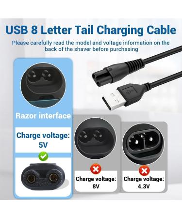 5V Chargeur Rasoir pour Philips Compatible avec Philips One Blade 360 QP2724 QP2734 QP2834 QP2824 QP1924 QP4631 QP4530 MG7931 MG7962 Chargeur Adaptateur avec USB C ble 1M - Buy Online on GoSupps.com