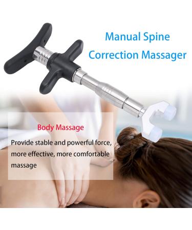 Chiropractic Adjustment Tool - 6 Head Manual Vertebral Massager for Scoliosis & Thorax Correction (Silver) - Buy Online on GoSupps.com
