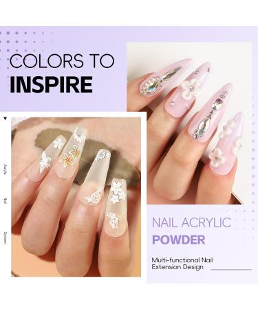COSCELIA Acrylic Powder for Nails - 8g Transparent for 3D Nail Extensions | No Lamp Needed | Shop Internationally - Buy Online on GoSupps.com