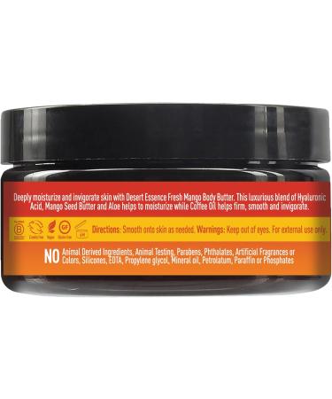 Buy Desert Essence Fresh Mango Body Butter 7.5oz | Hyaluronic Acid & Coffee Oil | Deeply Moisturizing Nourishing Antioxidant Blend - Buy Online on GoSupps.com
