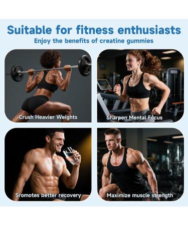 SpenHerb Creatine Monohydrate Gummies Creatine Monohydrate for Muscle Strength Muscle Builder Energy Boost Pre-Workout Supplement(60 Count) - Buy Online on GoSupps.com