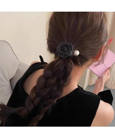 amangul Harajuku Pearl Camellia Flower Hair Clip Woman Makeup Bangs Hairpin for Girls Shopping Camping Taking Photo Anti Slip(Beige) - Buy Online on GoSupps.com