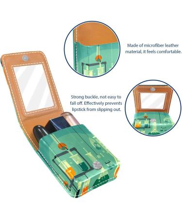 Shop Mini Leather Lipstick Organizer with Mirror - Cartoon Chemistry A229v4fpuq | International Shipping Available - Buy Online on GoSupps.com