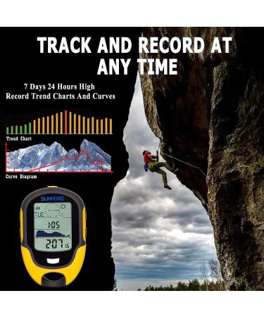 SUNROAD Altimeter Barometer Compass Multifunction Digital Mini Thermometer/Hygrometer/Pedometer for Outdoor Fans Mountaineering iking Camping Climbing  Ipx4 Grade Waterproof  Weather  Flashlight - Buy Online on GoSupps.com
