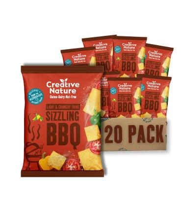 Creative Nature Savoury Snacks | BBQ Flavour Vegan Snacks | Healthy Gluten Free Snack Bags | Free From Top 14 Allergens | 20 x 20g 20 g (Pack of 20)