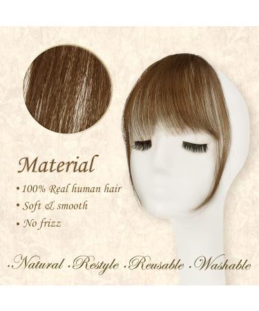 Sofeiyan 100% Remy Human Hair Pony Clip-in Fringe Bangs - Natural Red-Brown Clip-in Extensions for Women - Buy Online on GoSupps.com