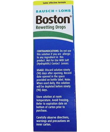 Bausch & Lomb Boston Rewetting Drops 10 mL - Pack of 8 | Best Eye Drops for Contact Lens Comfort | International Shipping Available - Buy Online on GoSupps.com