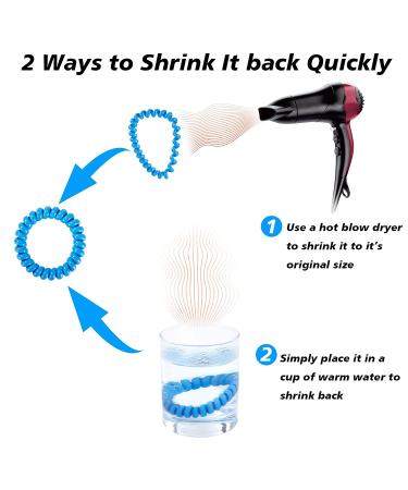 DeaLott 30Pcs Spiral Hair Ties - No Crease Elastic Coil Ties for Girls, Women, and Teens - Large Size 30 Colors - Buy Online on GoSupps.com