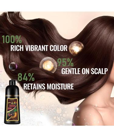 Natural Cherry Brown Hair Dye Shampoo 3-in-1 for Grey Hair | Herbal Hair Care Kit for Women | Instant Color & Nourishment in 15 Minutes | Non-Irritating All Hair Types - Buy Online on GoSupps.com