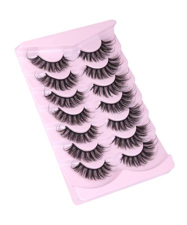 Dramatic Faux Mink Cat Eye Wispy False Lashes - Long Fluffy Fairy Strip Eyelashes Pack - Buy Online on GoSupps.com